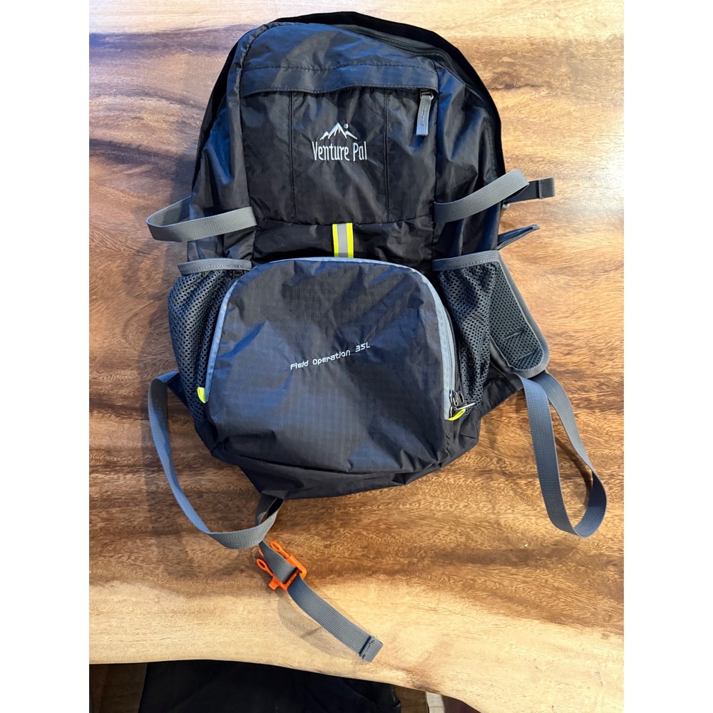 Venture Pal Field Operation 35L Backpack Black Lightweight Packable Hiking Bag